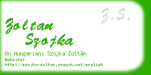 zoltan szojka business card
