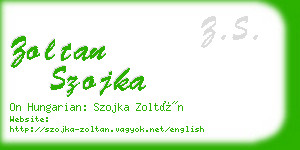 zoltan szojka business card